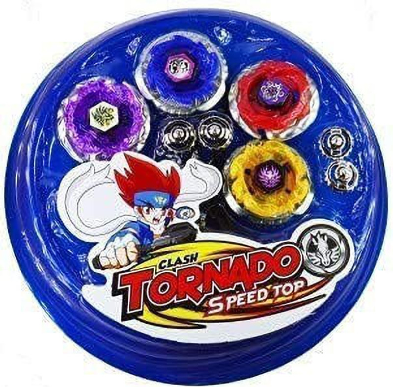 pflegen 4 In1 Beyblade Clash Tornado Speed Top Metal Fusion (Multicolor)(Multicolor)