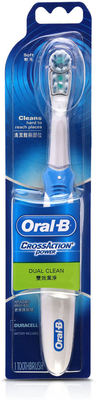 Oral-B Cross Action Battery Powered Electric Toothbrush(Multicolor)