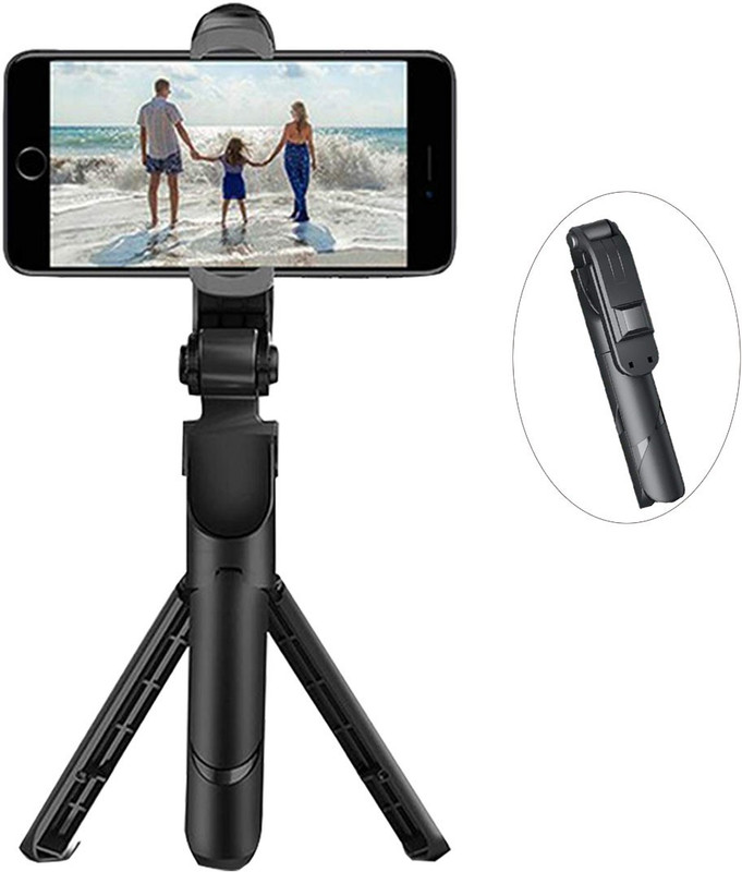 Wanzhow Bluetooth Extendable SelfieStick with Wireless Remote for Creating TIK Tok Vlogs Monopod(Black, Supports Up to 500 g)
