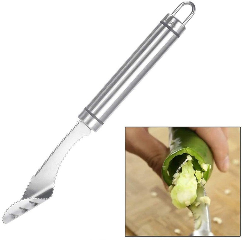 KDG TREADS Stainless Steel Chili Corer Peppers Seed Remover Knife Cherry Pitter Cherry Pitter(Handheld)