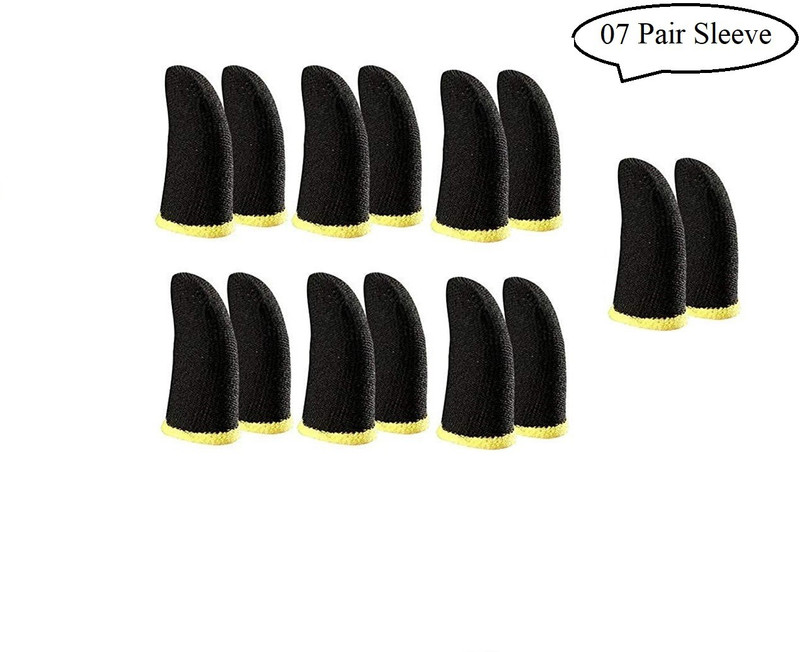 Jape Thumb for Mobile Gaming Pubg/Call of Duty 07 Pair yellow Finger Sleeve(Pack of 14)