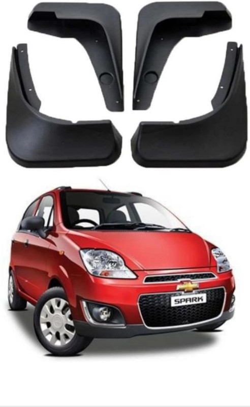 nawani genuine parts Front Mud Guard, Rear Mud Guard For Chevrolet Spark 2010(Black)