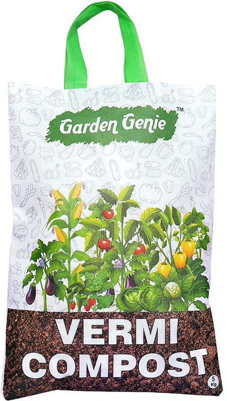 Garden Genie Organic Vermicompost Manure for Plant & Vegetables -5KG Manure(5000 g, Powder)