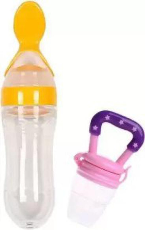 QTYPIY Bottle Feeder & Food Fruit Pacifier/Nibbler/Soother for Babies/Kids Feeder(Multicolor)