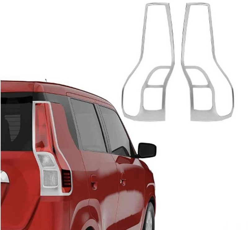 Autxin 2 Pcs Chrome Finish Tail Lamp Garnish Set for Maruti Suzuki Wagon-R 2019 Chrome Maruti WagonR Side Garnish