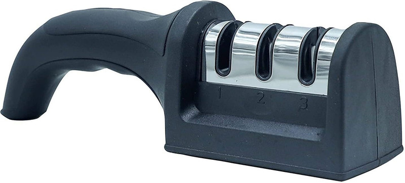 Maniya brothers 3 Stages Knife Sharpener Ceramic Diamond Stainless Steel Knife Blade Sharpening Electric Knife Sharpener(Rubber)
