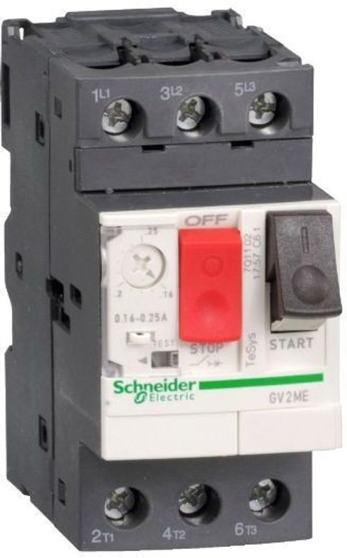 SKR Schneider TeSys GV2 ME05 MPCB Overload Protection Range Of 0.63-1A(MULTI COLOR)