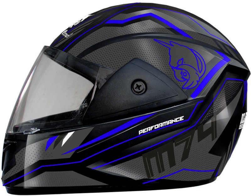 Urban Carrier ABS Full Face Helmet – UV & Scratch Resistant (Blue)