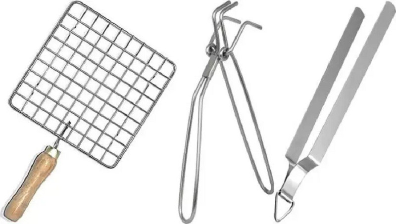 A2SK PACK OF 3 Kitchen Tool Set(Tong, Roaster)