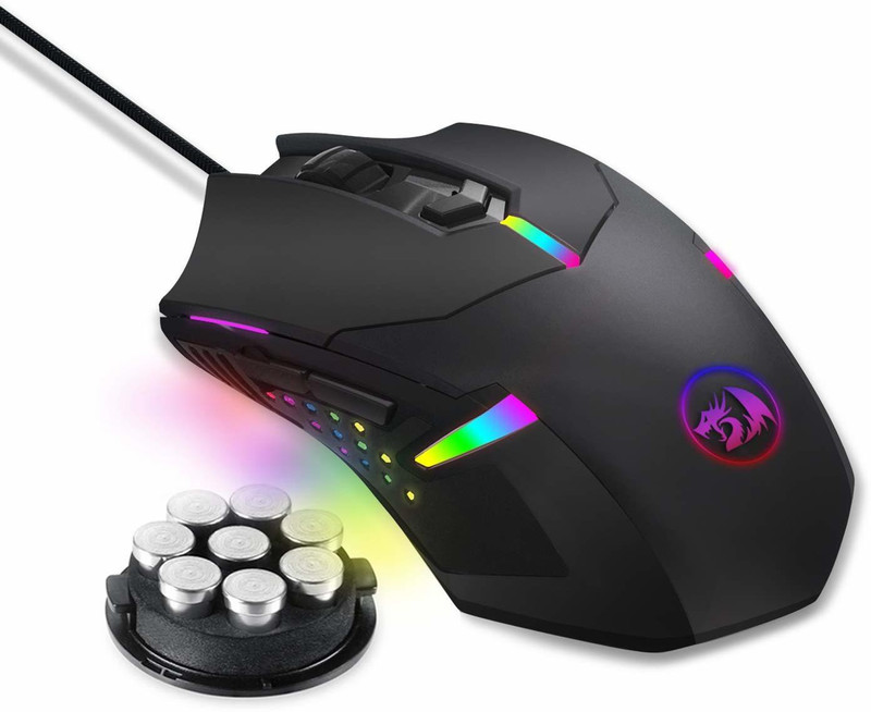 Redragon M601-RGB Ambidextrous Gaming Mouse with USB 2.0 Connectivity