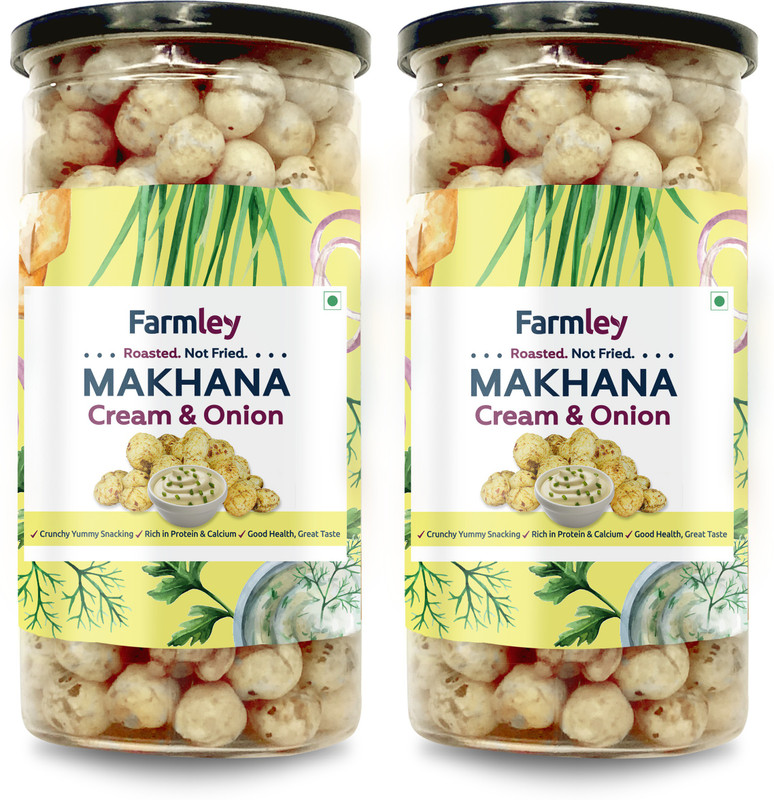Farmley Cream & Onion Roasted & Flavored Makhana Jar