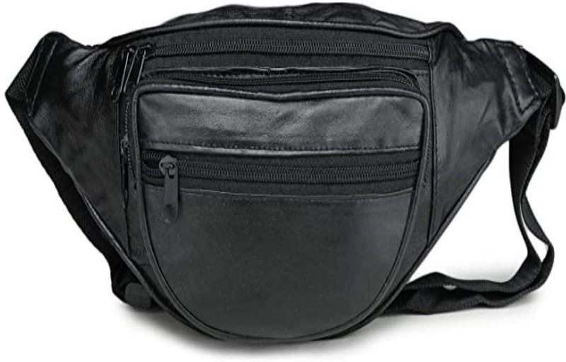 SMART SEWINGERS Waist Bag Pouch For Men Women Boys Girls Travel Sports Wait Bag Leather(Black)