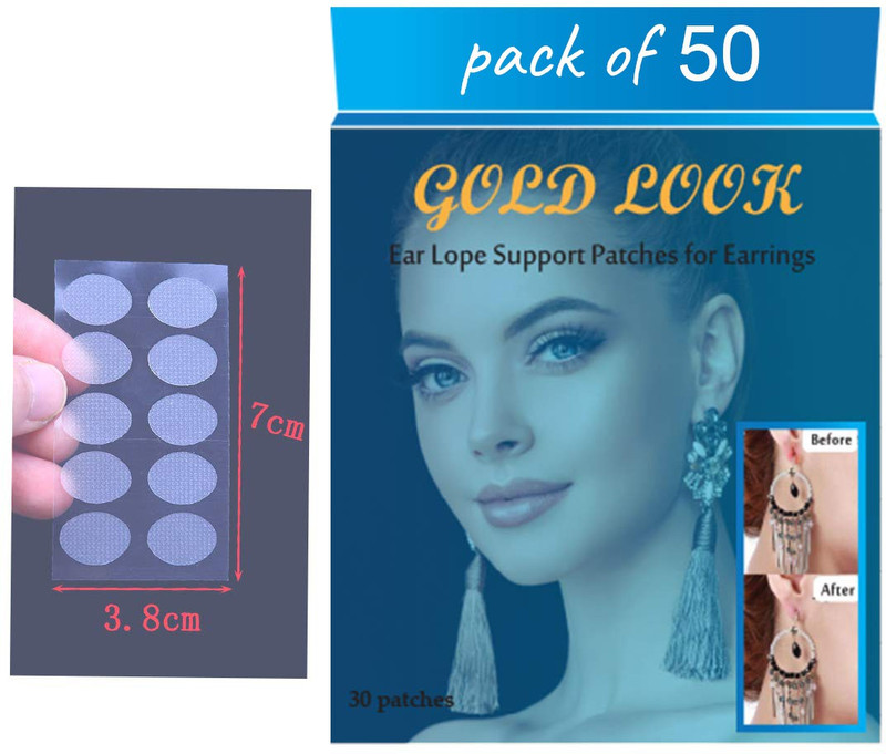 Gold Look Disposable Ear Lobe Support(Pack of 50)
