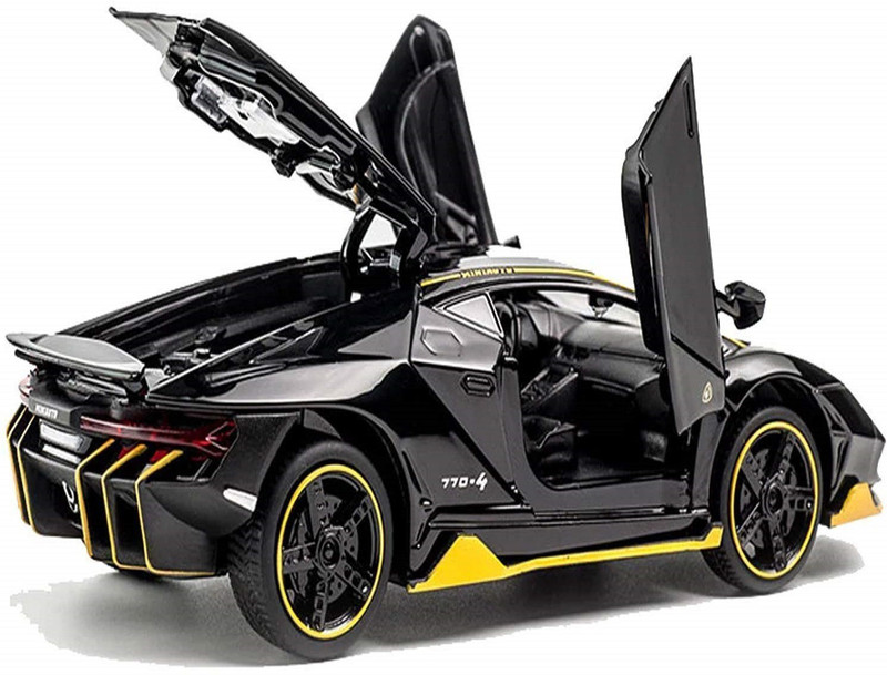 KTRS Lamborgini Die-Cast 4 Wheel Drive Metal Car Pull Back Doors Light Trunk Music(Multicolor)