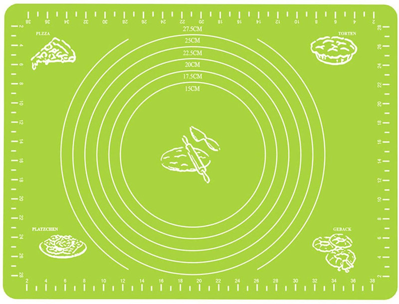 MOBONE Silicone Baking Mat Stretchable Reusable Nonstick Fondant Rolling Sheet Food-grade Silicone Baking Mat(Pack of 1)