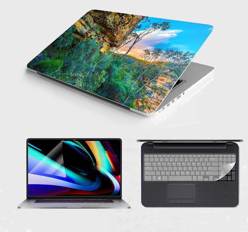 SDM 3 in 1 Combo 15.6 Inch 3m Laptop Skin, Screen Guard, Key Protector Combo Set (Transparent) for all 15.6 inch laptop skin Combo Set(transparent)