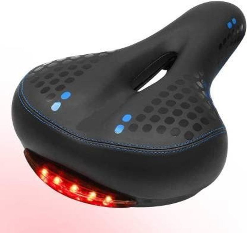 SHIVEXIM Hot Sale Cycle Seat LED Tail Light Waterproof Gel Saddles Cushion Saddle(Black)