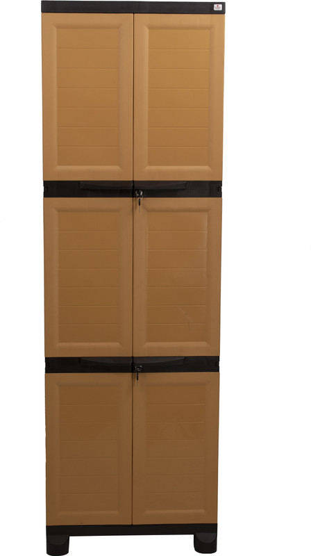 Classic Furniture Liberty 6ft -Ambergold -Coffee Brown Plastic 2 Door Wardrobe(Finish Color - ambergold-coffee brown, DIY(Do-It-Yourself))