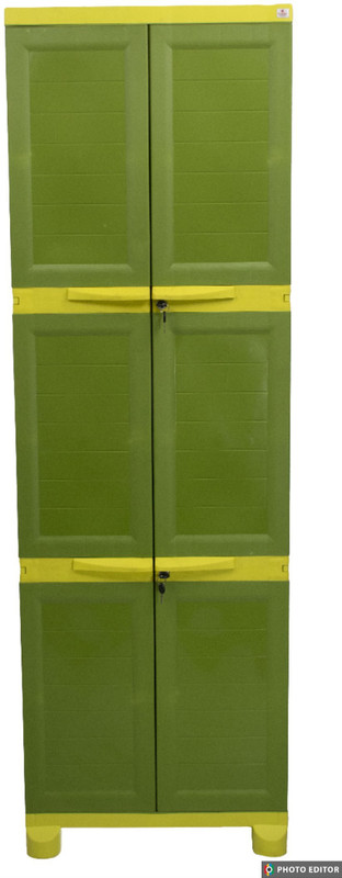 Classic Furniture Liberty 6ft- Green Yellow Plastic 2 Door Wardrobe(Finish Color - Green Yellow, DIY(Do-It-Yourself))