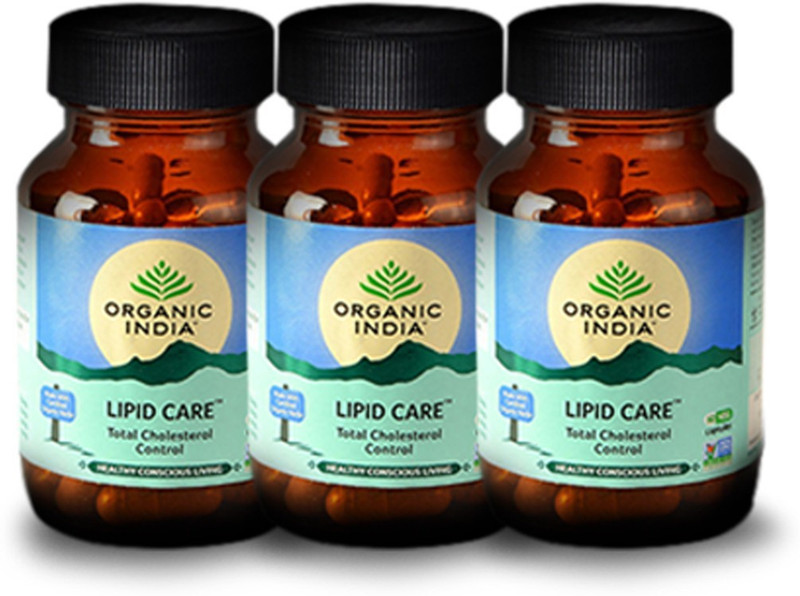 ORGANIC INDIA Lipid Care 60 Capsules Bottle- (Pack Of 3)(Pack of 3, 180 Capsules)