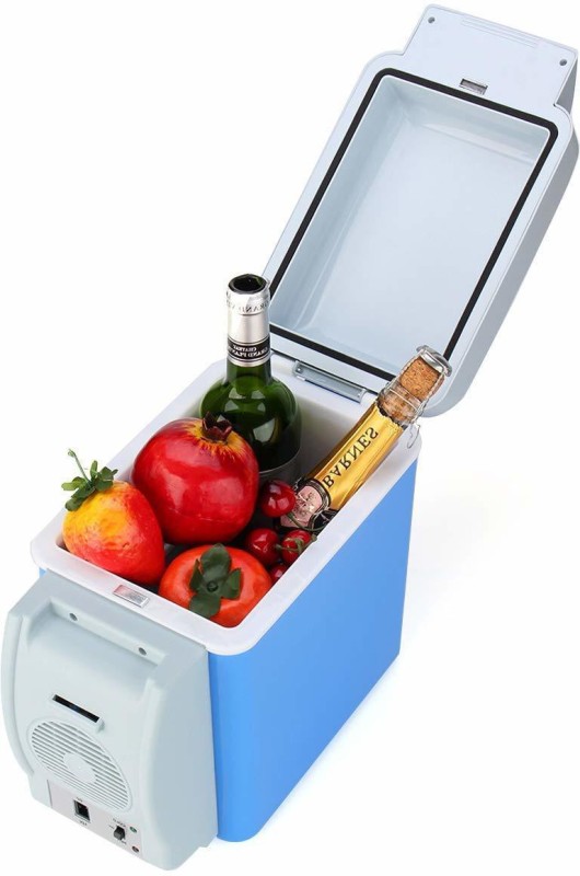 ZuZu 12V Portable Electric Fridge Heater Freezer 2022 New Edition Mini Car Refrigerator for Car, Camping, Travel, Road Trip, 7.5L 7.5 L Car Refrigerator(Blue)