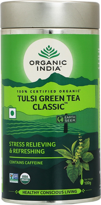 ORGANIC INDIA Tulsi Green Tea Tin