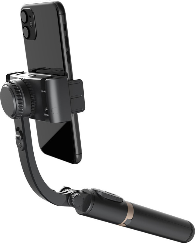 Wifton Gimbal for Smart with Extendable Bluetooth -XI Bluetooth Selfie Stick(Metal Black, Remote Included)
