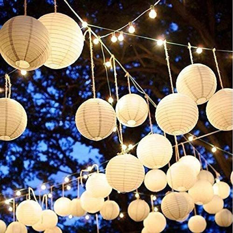 Decorgram Paper Lantern Multicolor Paper Hanging Lantern(30 cm X 30 cm, Pack of 10)