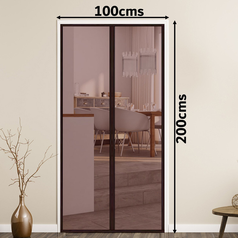 Lifekrafts Magnetic Door Mosquito Net Screen 200cm Height x 100cm Width -Brown Colour Insect Net