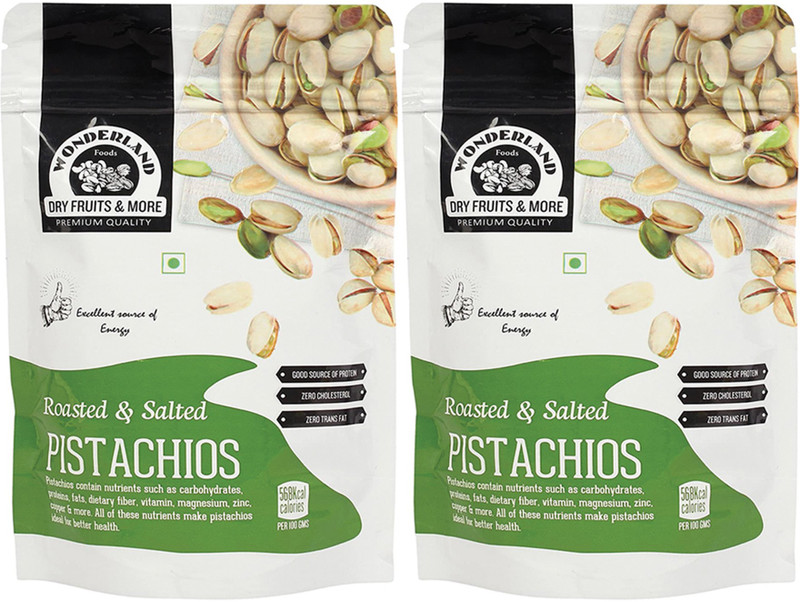 WONDERLAND Foods(Device) Roasted & Salted Premium Quality Jumbo Size Pistachios