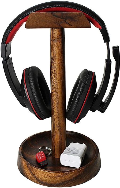 GLORIEUX ART Headphone Holder for Gamers & Music Lovers, Headset Stand for PC Gaming Headphone Stand(Brown Pack of 1)