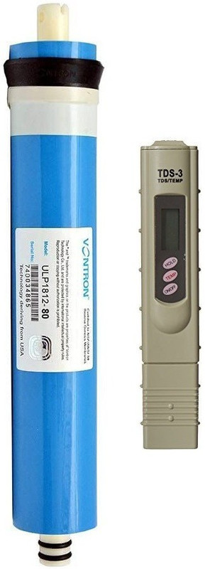 Aquawell Genuine 80GPD Vontron Membrane With FR for All Type of Domestic water Purifier Solid Filter Cartridge(0.005, Pack of 2)