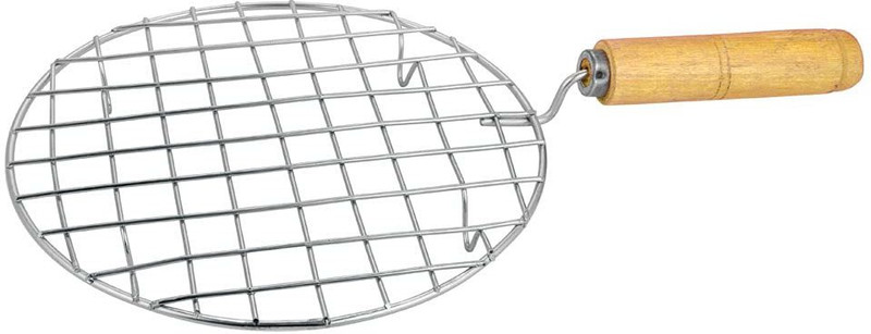 Enorme Enorme Stainless Steel Papad Jali Roaster With Wooden Handle ( Round ) Rib Roaster Grill(Pack of 1)