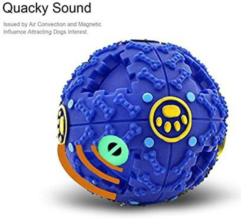 PupsPets Playful Musical Cum IQ Treat Dispenser Chew Ball / Bite Resistant Plastic Rubber Toy For Cat