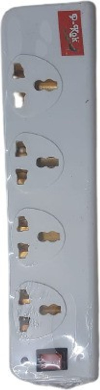 Akshita 4+1 Socket Extension Boards Extension Board with Spike and Surge Protection, 4 Socket Long Wire Extension Board 5 YARD(White)