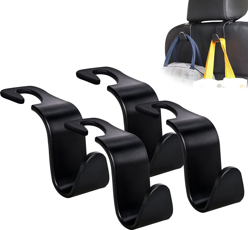 Mr Bhoot Car Hooks Back Seat For Hanging Set of 4 Pcs Car Multi Pocket(5 L)