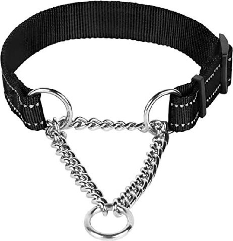 chullbull pet products Dog Choke Pet Nylon Half Chain Collar Half Choker Stainless Steel Dogs Collars 30 cm Dog Chain Leash(Multicolor)
