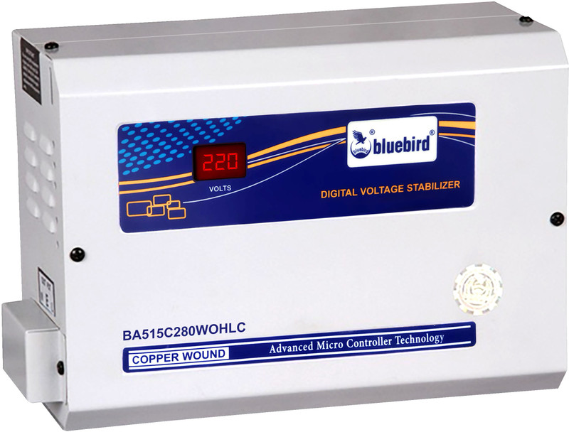Bluebird BA515C280WOHLC 5 KVA Digital Voltage Stabilizer With Out HLC ( 150-280 V) Copper Wound(ESSEL GREY)