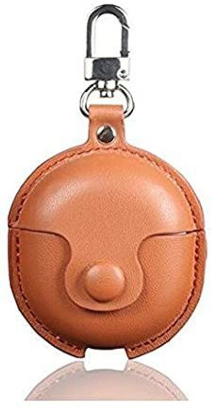 KHR Pouch for Boat Airdopes 131 / 138 Shockproof Protective Leather Case Cover (Earphone Not Included)(Brown, Dual Protection, Pack of: 1)