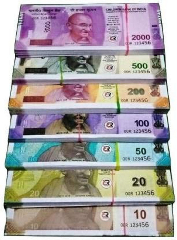 Ciconia Dummy Currency 350 Note for Kids 50 units each lamination packet fake currency Gag Toy