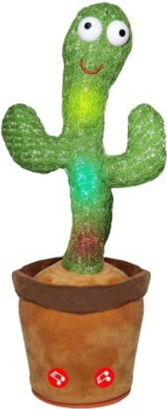 F A S T F R I E N D S Cactus Toy Talking Plant Plush Toy Dancing Cactus Voice RepeatDancingRecording(Multicolor)