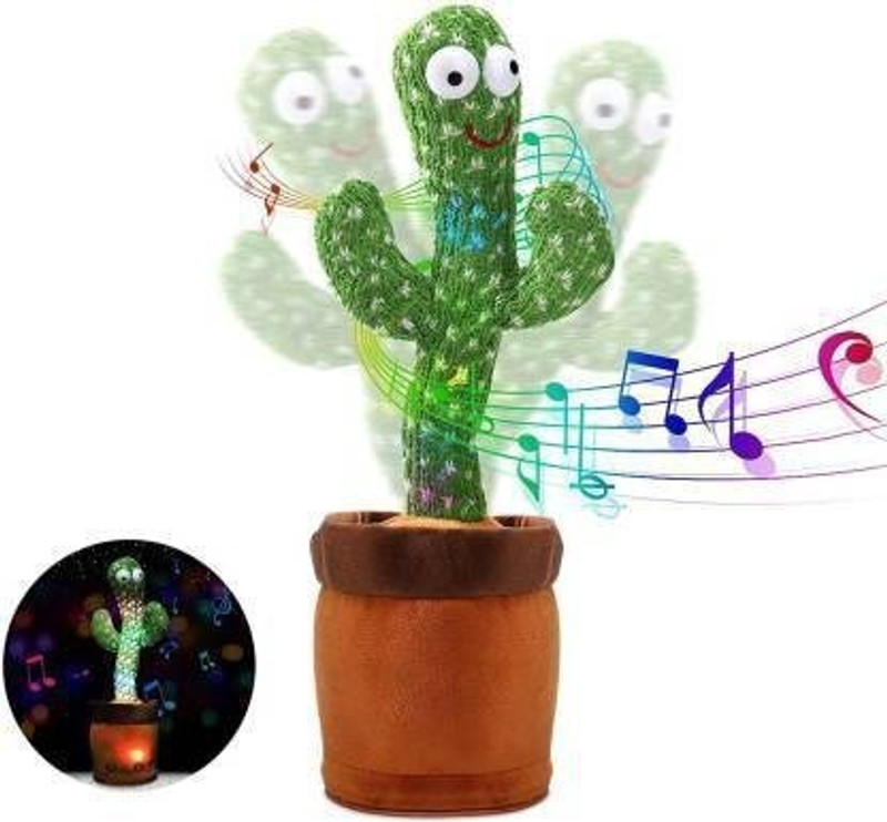 F A S T F R I E N D S Dancing Cactus Fun Talking Cactus Toy Plush Toys Cactus Toy (Green) (Multicolo(Multicolor)