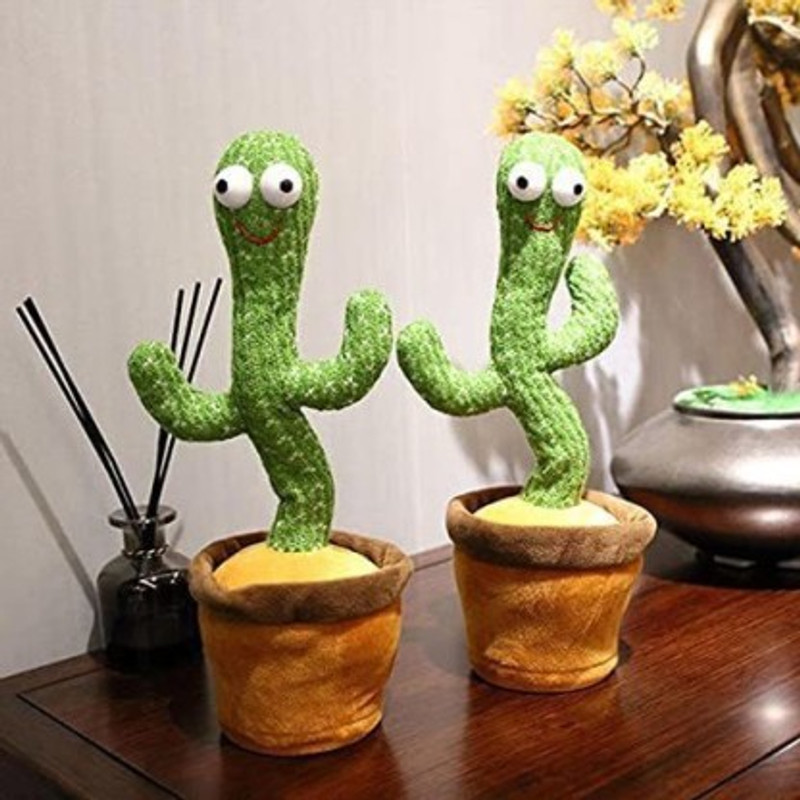 F A S T F R I E N D S Cactus Dancing Singing Toy For Kids With Light And Dancing Talk And Repeat With(Multicolor)