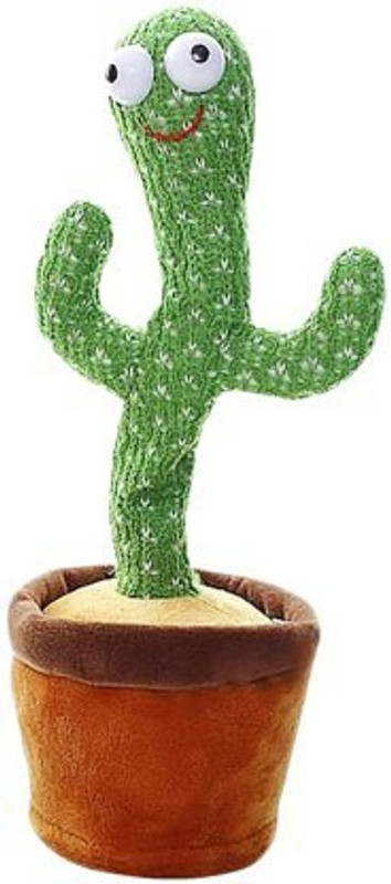 F A S T F R I E N D S Kits Dancing Cactus Mimicry Toy – Singing Push Toy that repeats your voice (Mu(Multicolor)