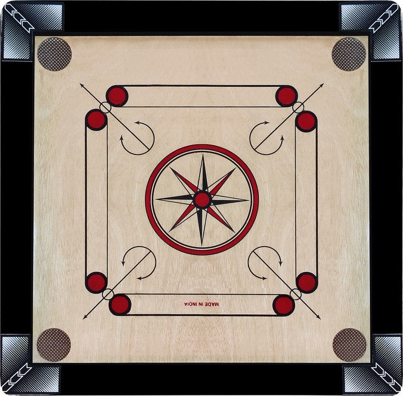 VERAKUDA 20 inch Carrom Board for Kids ages 5 to 7 yrs with Coins, Striker Powder 50.8 cm Carrom Board(Brown)
