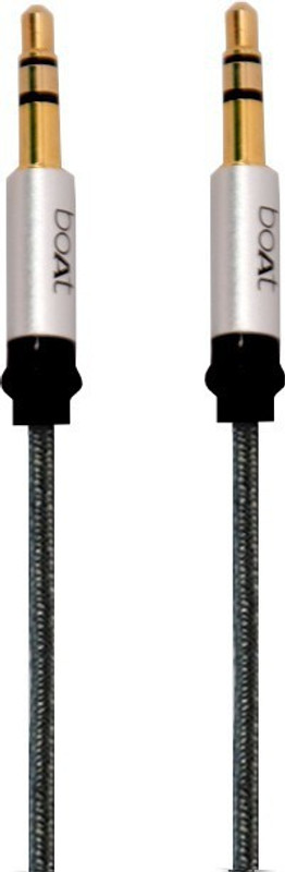 Metallic AUXS500-1.5 Audiophile Grade Premium Stereo Audio Braided Aux Audio Cable-1.5Meter(Compatible with Mobile, Tablet and Laptop, Silver)