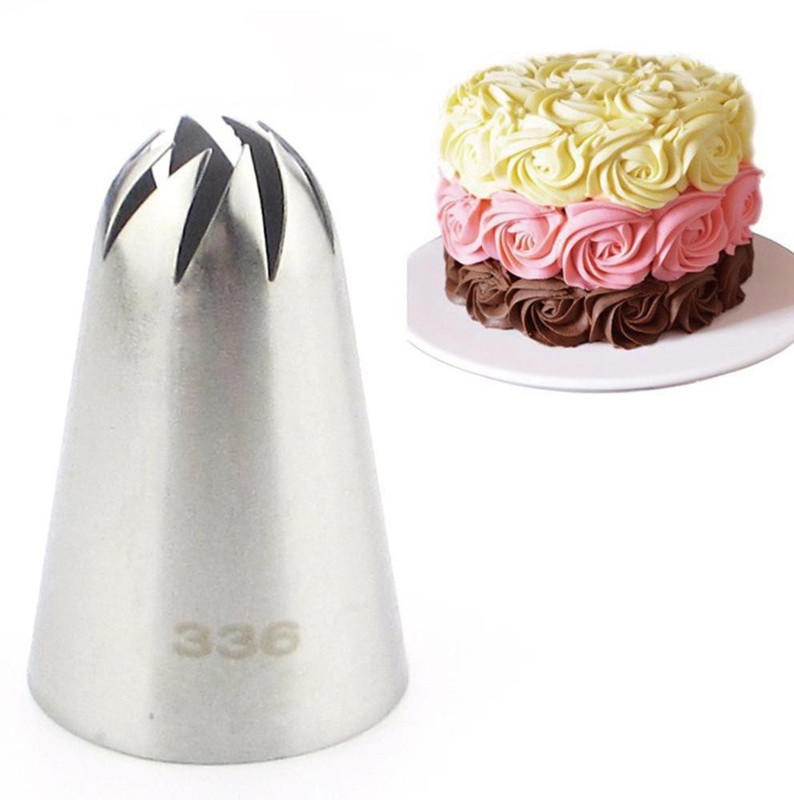 Husaini Mart Cake Decorating Large Icing Piping Nozzle Set 4 Tips Kit for Cupcake Decoration Stainless Steel Quick Flower Icing Nozzle(Silver Pack of 4)