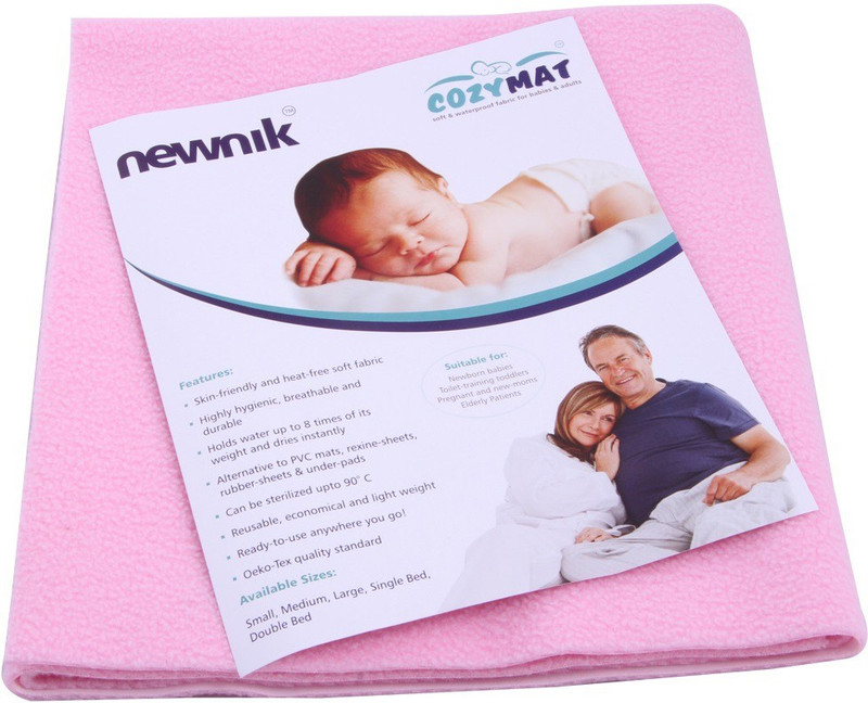 COZYMAT Cotton Baby Bed Protecting Mat(Pink (Medium 70cm x 100cm), Medium)