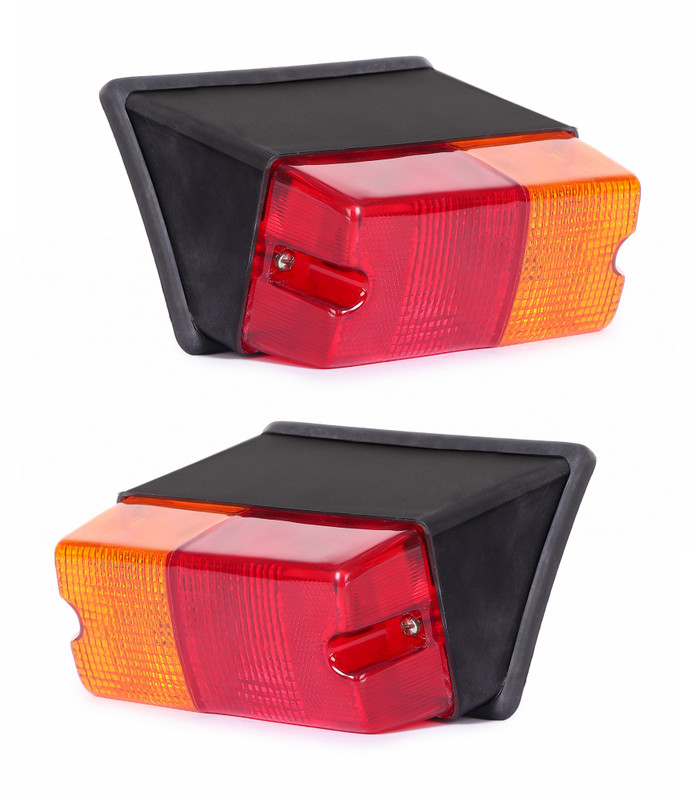 Apsmotiv Rear Tail Lights Assembly Set 12 Volts Bulbs Suitable for Farmtrac Tractors Car Dash Indicator Lamp