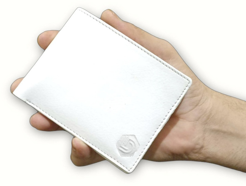 LOD Men Casual, Ethnic, Evening/Party, Trendy White Genuine Leather Wallet(5 Card Slots)